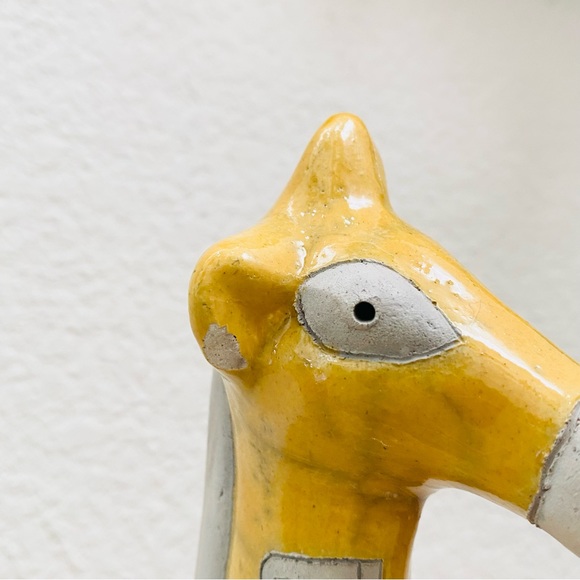 San Diego Zoo Wild Animal Park Raku Signed Giraffe Ceramic Pottery Figurine - Picture 14 of 15